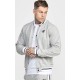 SikSilk Grey Marl Collegiate Logo Varsity Jacket